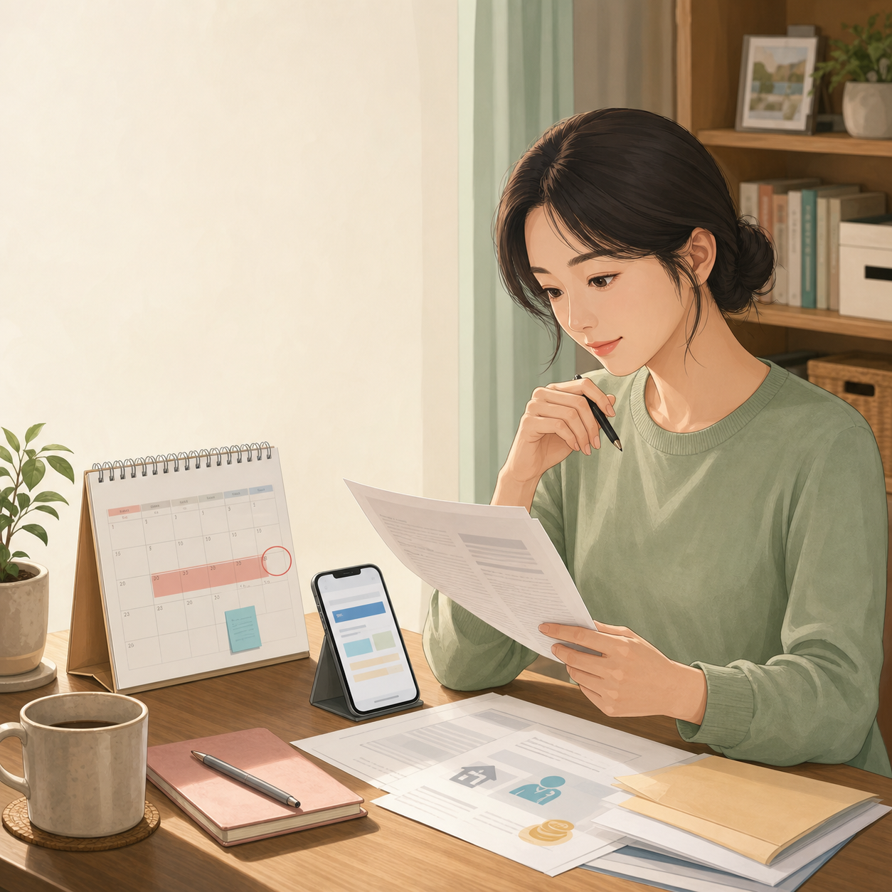 근로장려금 신청 기간과 대상 확인을 돕는 현실적인 애니메이션 이미지